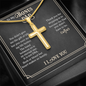 Gift for Father‑in‑Law – “You Made My Life Better” Cross Snake Chain Necklace