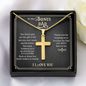 Gift for Father‑in‑Law – “You Made My Life Better” Cross Snake Chain Necklace
