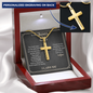 Gift for Father‑in‑Law – “You Made My Life Better” Cross Snake Chain Necklace