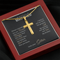 “I Want to Tell You That the Greatest Gift My Parents Ever Gave Me Was You, My Brother” Personalized Cross Necklace with Snake Chain - Gift for Brother