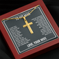 “I Love You With Every Ounce of My Soul and Every Fiber of My Being” Personalized Cross Necklace with Snake Chain - Gift for Husband