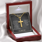 Gift for Father‑in‑Law – “You Made My Life Better” Cross Snake Chain Necklace