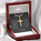 “I Want to Tell You That the Greatest Gift My Parents Ever Gave Me Was You, My Brother” Personalized Cross Necklace with Snake Chain - Gift for Brother