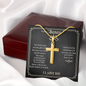 Gift for Father‑in‑Law – “You Made My Life Better” Cross Snake Chain Necklace