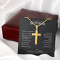 “I Want to Tell You That the Greatest Gift My Parents Ever Gave Me Was You, My Brother” Personalized Cross Necklace with Snake Chain - Gift for Brother