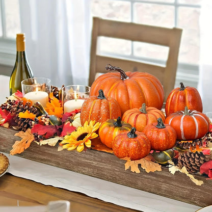 58-Piece Artificial Pumpkin Set for Fall, Halloween & Thanksgiving Decor