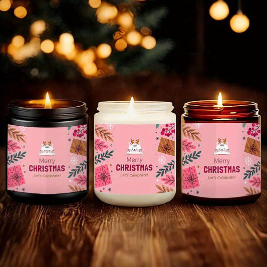 Christmas Cute Cat Lavender Soy Scented Wax Candles - Perfect Gift for Women, Girls, Boys, and Best Friends