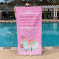 Pink bath towels towel with a happy quote about book bath and wine by Someone Said Gift