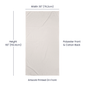 White bath towels towel with polyester front and cotton back measuring 30 by 60 inches