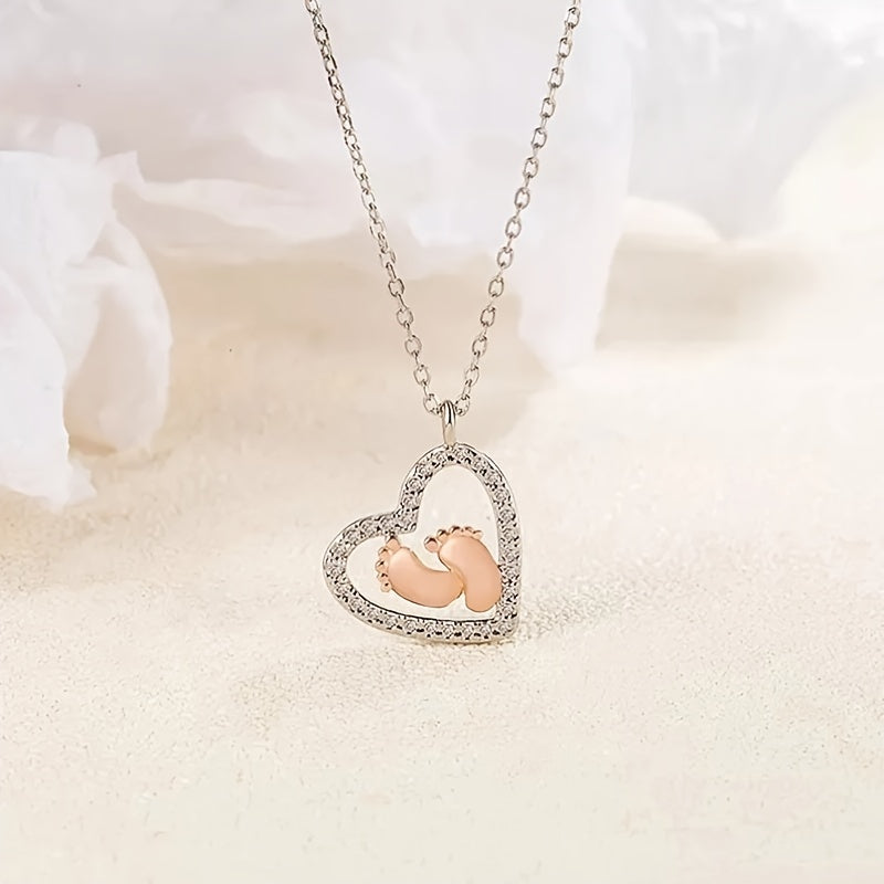 To my Mummy from Your Tummy: Feet Heart Necklace Pregnancy Gift Mum To Be Feet Shower Gift, Expecting Mum Pregnancy Gift