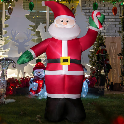 1 Pc 8FT Inflatable Christmas Santa Claus With LED Lights, Blow Up Colorful Holiday Lawn Yard Christmas Inflatable Decoration