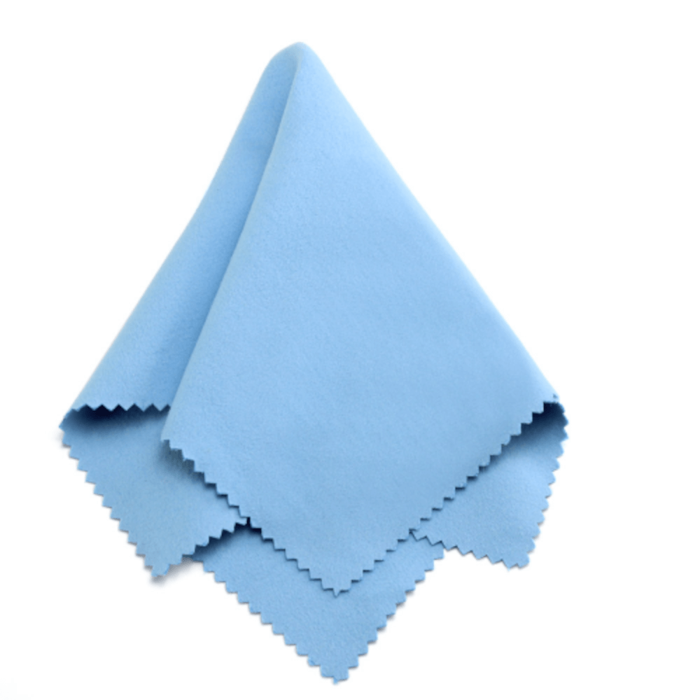 Light blue polishing cloth for jewelry cleaning by Someone Said Gift with soft texture