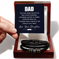 Someone Said Gift black leather bracelet love cartier style with engraved clasp in wooden gift box