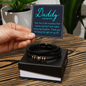 Someone Said Gift black braided bracelet love cartier with metal accents on black gift box