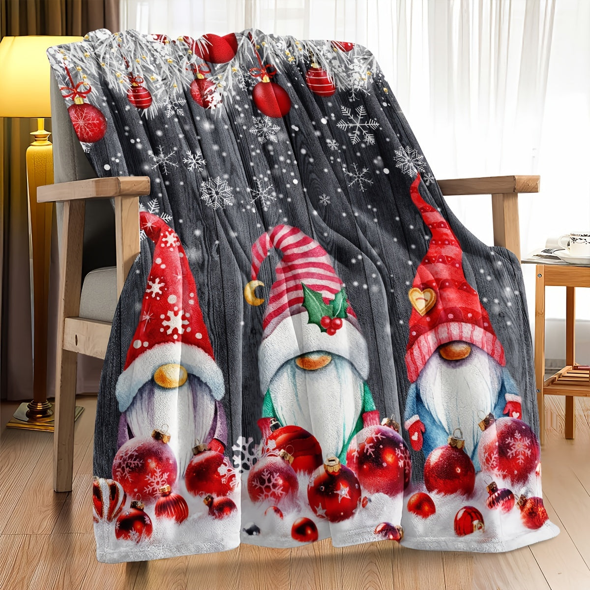 Cozy Christmas Throw Blanket – Perfect for Christmas Party Decor, New Year Gifts, and Cozy Comfort at Home or Outdoors