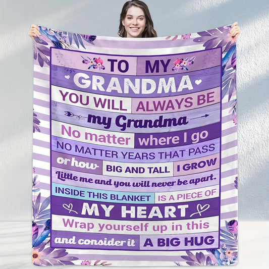 Ultra-Soft Plush Flannel Blanket for Grandma – Warm, Cozy, and Comforting