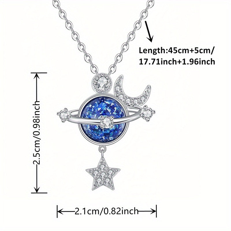 Planet Pendant Necklace in Gift Box - A Symbolic Gift of Love and Connection for Sisters