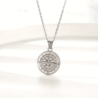 To My Husband Compass Pendant Necklace – Meaningful Gift from Wife | Perfect for Birthday, Anniversary, or Christmas