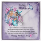 personalized mom necklace with message card silver teardrop crystal pendant in Mothers Day gift box