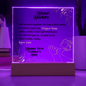 Someone Said Gift Acrylic Square Plaque with illuminated Father’s Day message and floral design