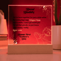 Someone Said Gift Acrylic Square Plaque with a heartfelt Father's Day message and wooden base