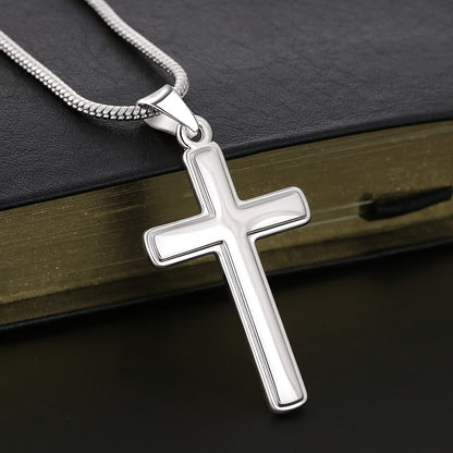 To My Husband | Stainless Steel Cross Necklace – Perfect Birthday or Christmas Present