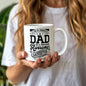 White coffee mug with I’m a proud dad of a freaking awesome daughter design dad gift ideas from daughter