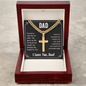 Gold Cuban link chain necklace with cross pendant in a wooden gift box by Someone Said Gift