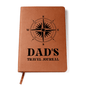 Leather journal travel for dad with compass design and brown cover from Someone Said Gift