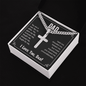 Someone Said Gift silver cuban link chain necklace with cross pendant in a dad gift box