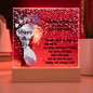Someone Said Gift acrylic plaque with Father's Day message and baby footprints on wooden base