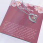 ShineOn Fulfillment heart pendant necklace on floral Dear Mom card with message forever love necklace thank you for your love.