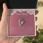 ShineOn Fulfillment heart shaped crystal pendant necklace in pink gift box forever love necklace thank you for your love.