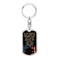 Someone Said Gift dog tag dogs keychain with patriotic design and inspirational brother quote