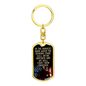 Someone Said Gift dog tag dogs keychain with patriotic flag and inspirational quote design