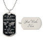Someone Said Gift dog tag necklace with grandfather message and customizable engraving gift to grandpa