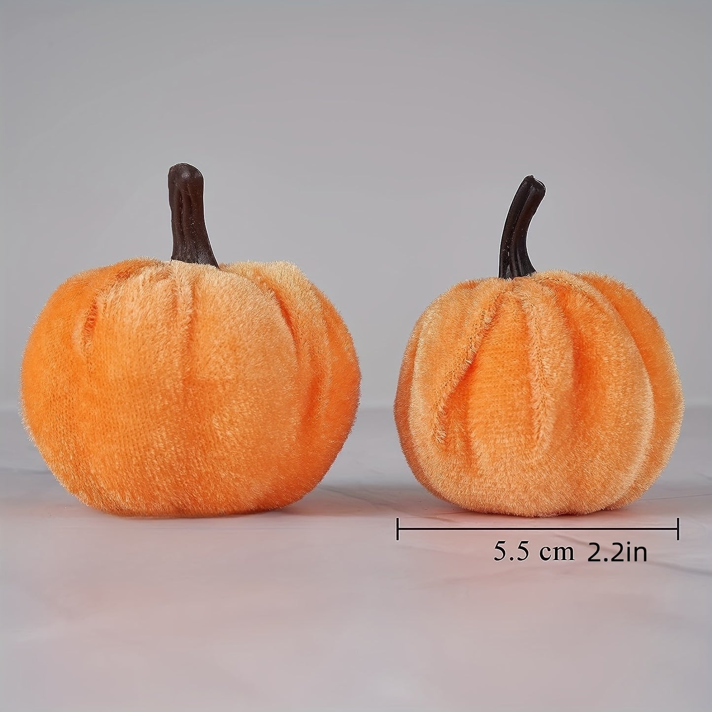 4-Piece Velvet Pumpkin Decoration Set – Soft, High-Quality Plush Velvet for Fall & Thanksgiving