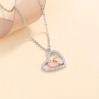 To my Mummy from Your Tummy: Feet Heart Necklace Pregnancy Gift Mum To Be Feet Shower Gift, Expecting Mum Pregnancy Gift