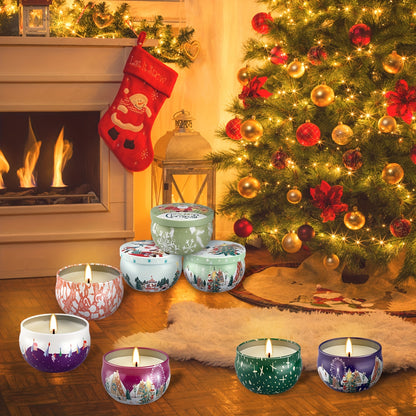 24pcs Christmas Scented Candle Set - Smoke-Free, No-Drip Candles for Weddings, Seasonal Celebrations, and Festive Events