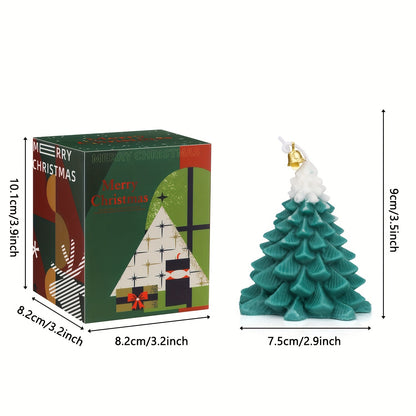 Blingfun 2pcs Christmas Tree Scented Candles - Soy Wax Blend, Perfect for Holiday Décor, Parties, and Gifts