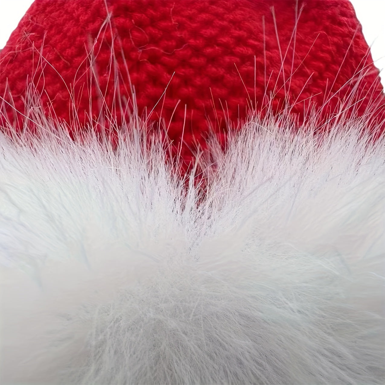 Unisex Fashionable Winter Warm Fuzzy Christmas Hat with Ear Flaps - Cozy Polyester Santa Cap for Christmas, Seasonal Events, and Parties