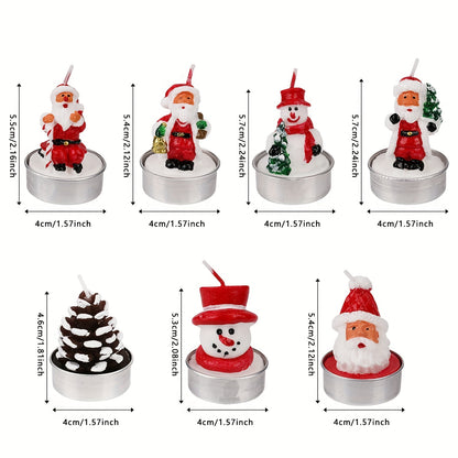 Blingfun Christmas Candle Set - Festive Scented Paraffin & Soy Wax Candles in Santa, Snowman, Pinecone, and Christmas Tree Shapes