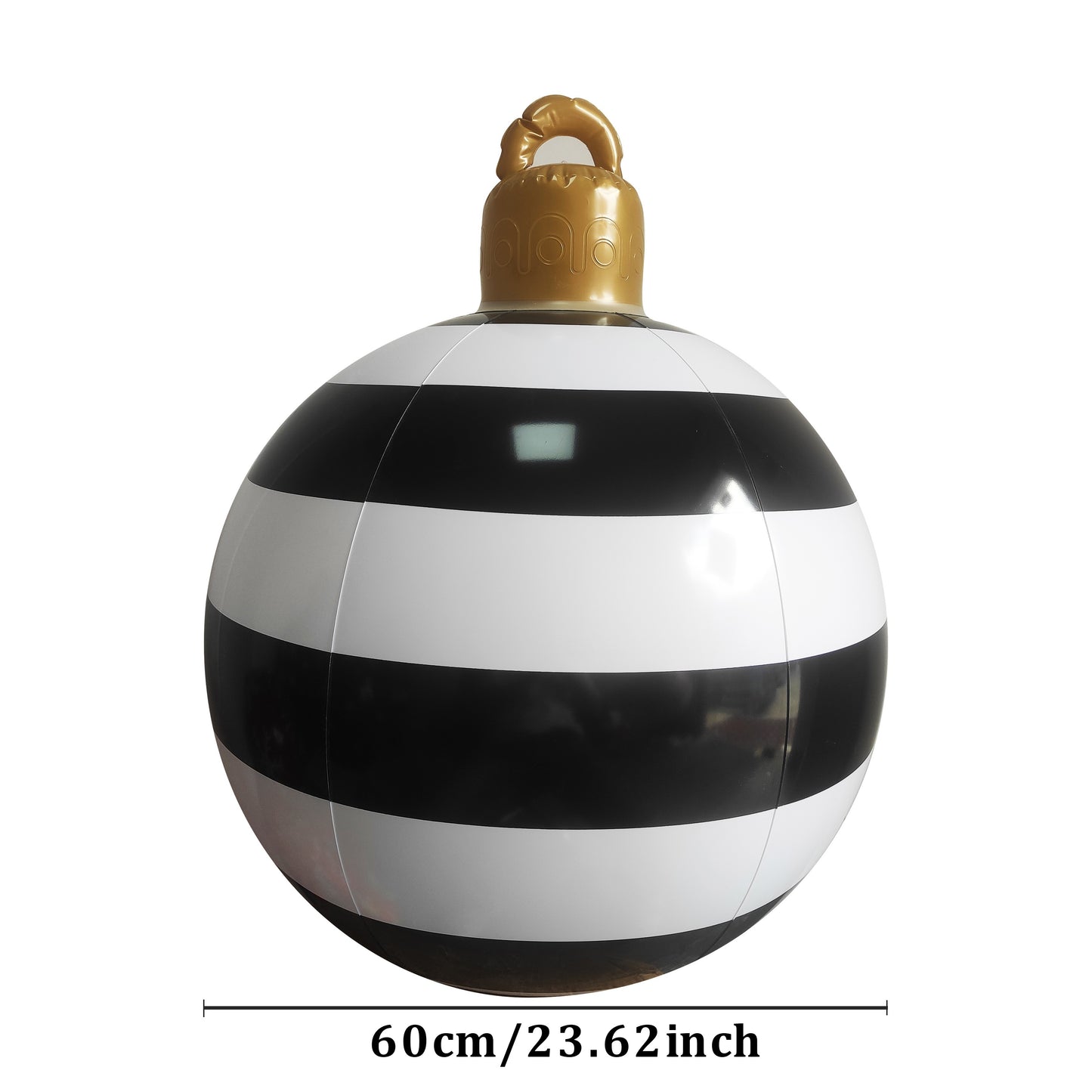 24-Inch PVC Inflatable Christmas Ball - Festive Outdoor Party Decoration