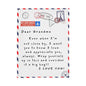 Envelope Blanket for Grandma with a heartfelt love letter design and airmail border by ShineOn Fulfillment