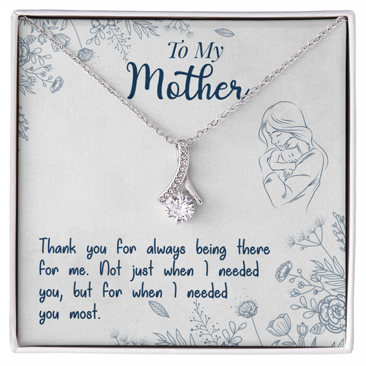 ShineOn Fulfillment alluring beauty necklace with message card To My Mother silver pendant gift