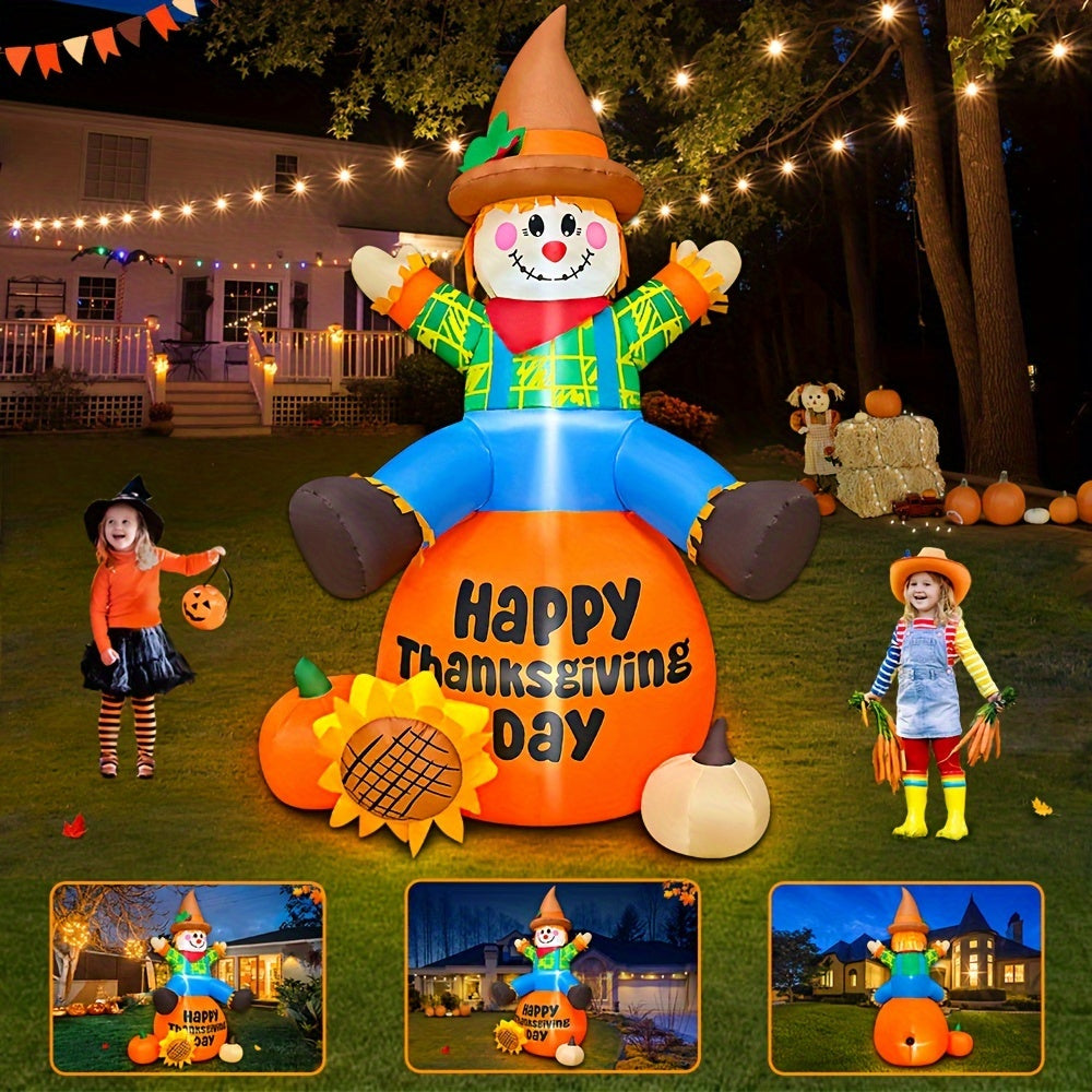 6ft KOOY Thanksgiving Inflatable Turkey - LED-Lit Outdoor Yard Décor