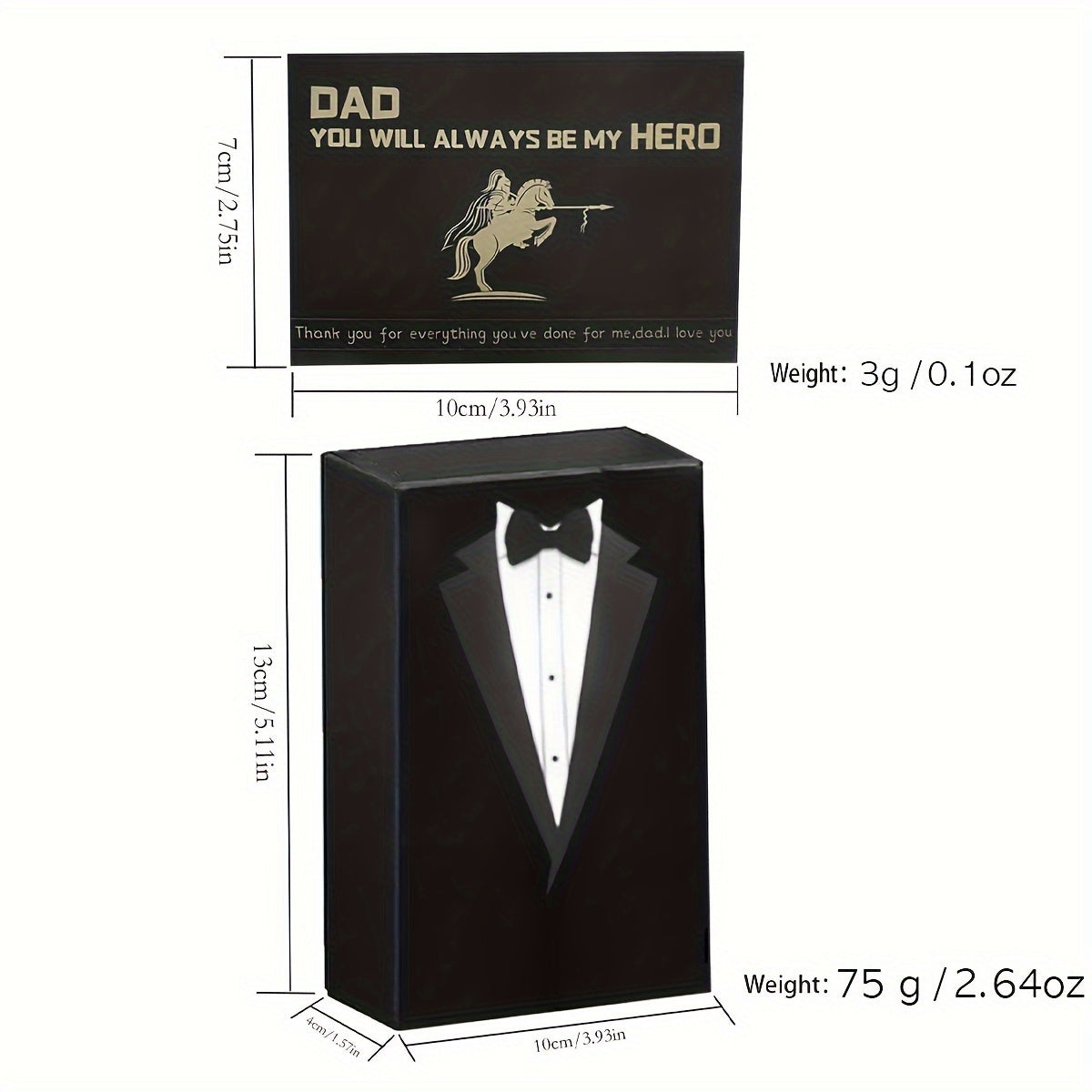 Set 4-Piece Men's Fashion Jewelry Bundle with Pendant Necklace, Cuban Link Bracelet, Unplated Stainless Steel, Sports Accessory with "Dad, You Will Always Be My Hero" Card and Gift Box - Birthday, Father's Day Gift