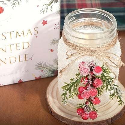 18 oz Red Snow Forest Christmas Candle - Perfect for Home Décor and a Unique Gift for Women