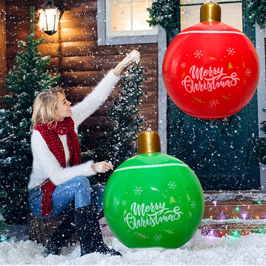 Vibrant Inflatable Christmas Balloon - Durable, Reusable Party Decoration for Festive Celebrations