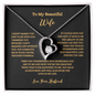 Forever Love Necklace gift for wife with heart pendant and diamond in box from ShineOn Fulfillment